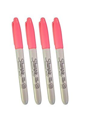 Ruby Sharpie Markers Fine Point Permanent Marker - 4 Pack